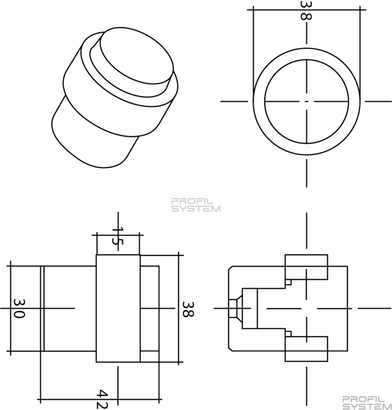 Стопор напольный (Цилиндр) ТВ-773_2